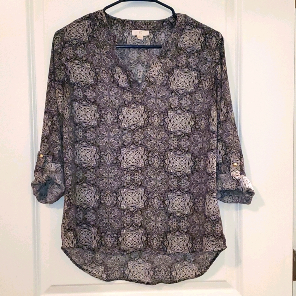 Tappered V Neck Blouse